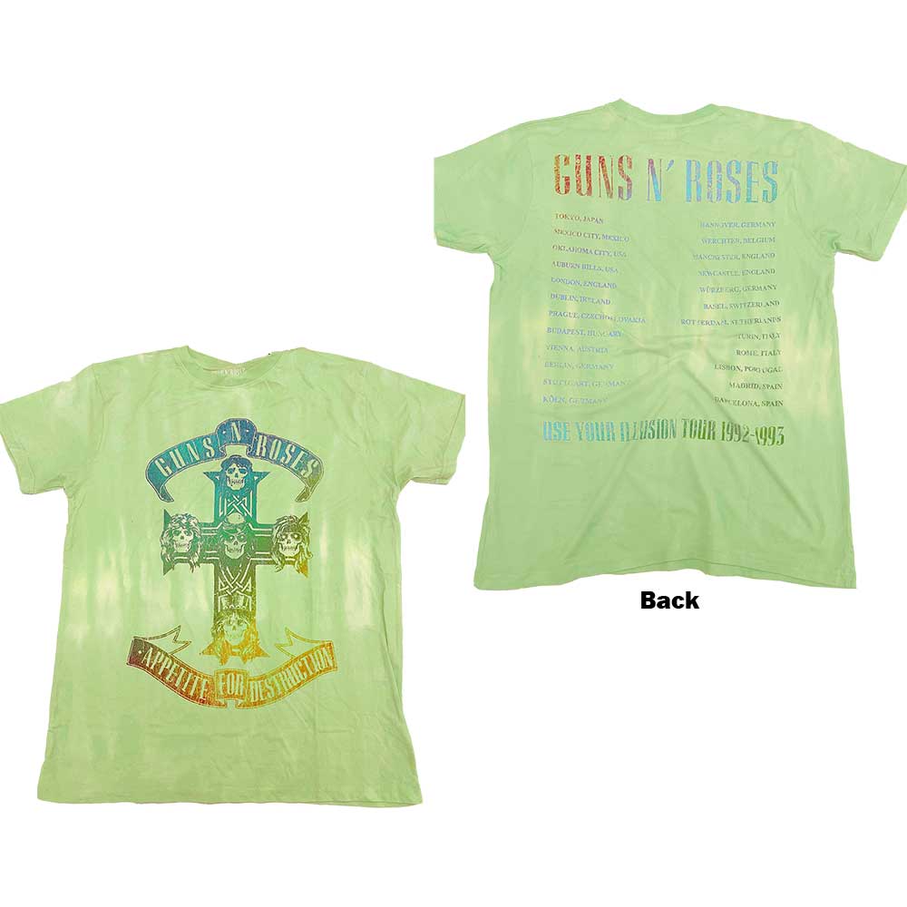Image of Guns N' Roses T-Shirt - Use Your Illusion Tour T Shirt Rock Off
